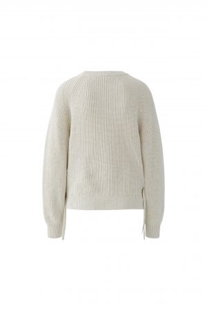 Oui Chunky Off White Jumper