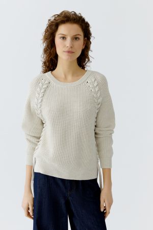 Oui Chunky Off White Jumper