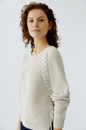 Oui Chunky Off White Jumper
