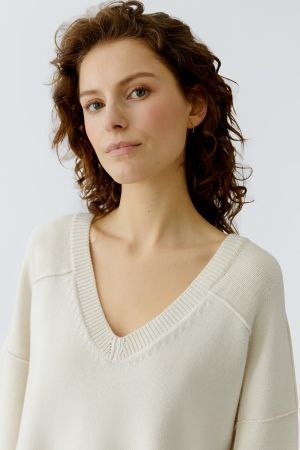 Oui Off White Jumper