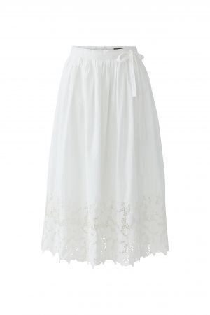 Oui White Midi Skirt