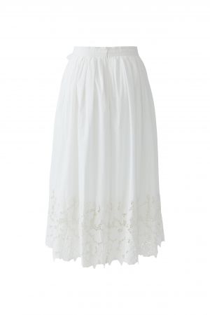 Oui White Midi Skirt