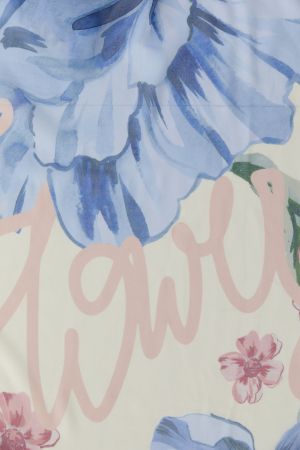 Oui Pink and Blue Scarf