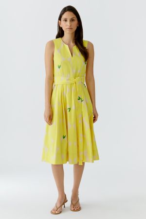 Oui Yellow Midi Dress