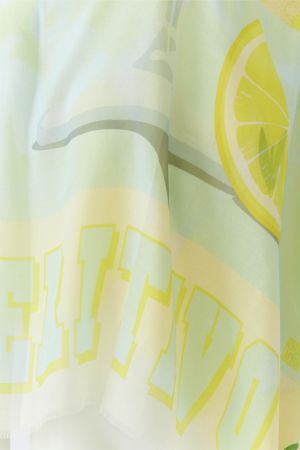 Oui Yellow and Green Scarf