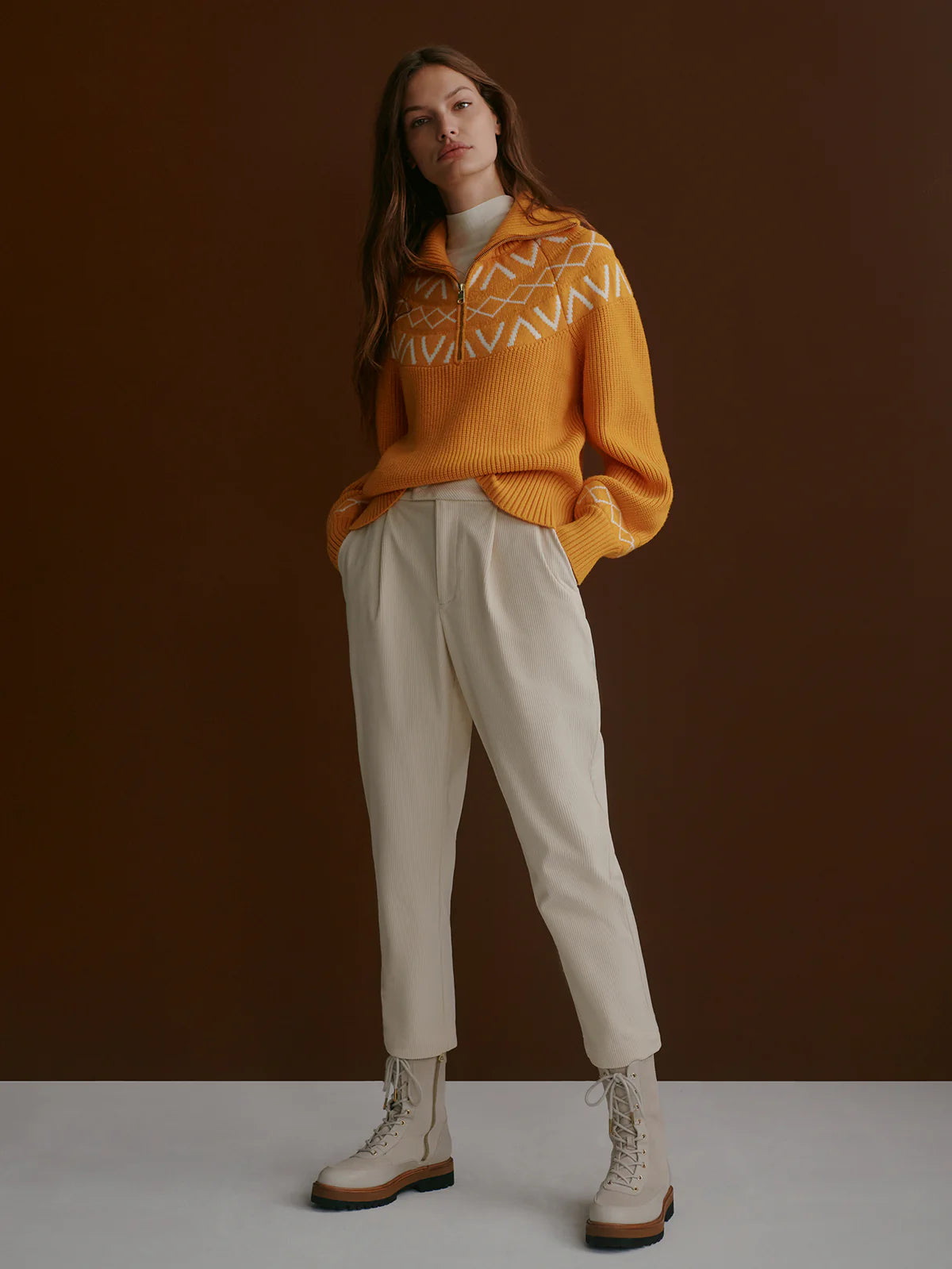 Varley Sigrid Fair Isle Half-Zip