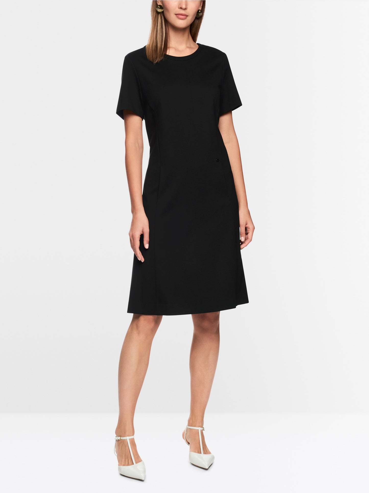 Marc Cain Navy Short Sleeve Shift Dress