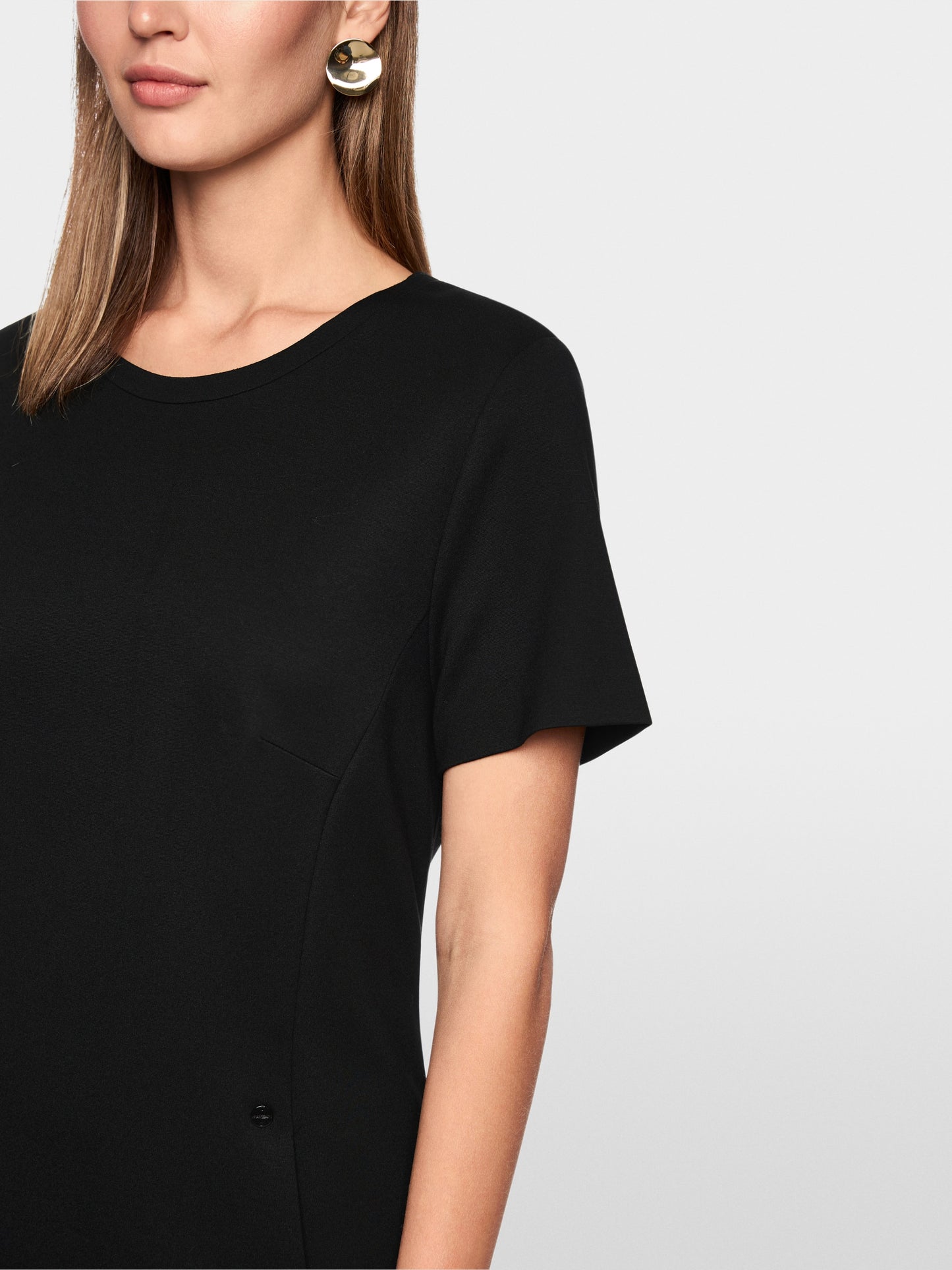 Marc Cain Navy Short Sleeve Shift Dress