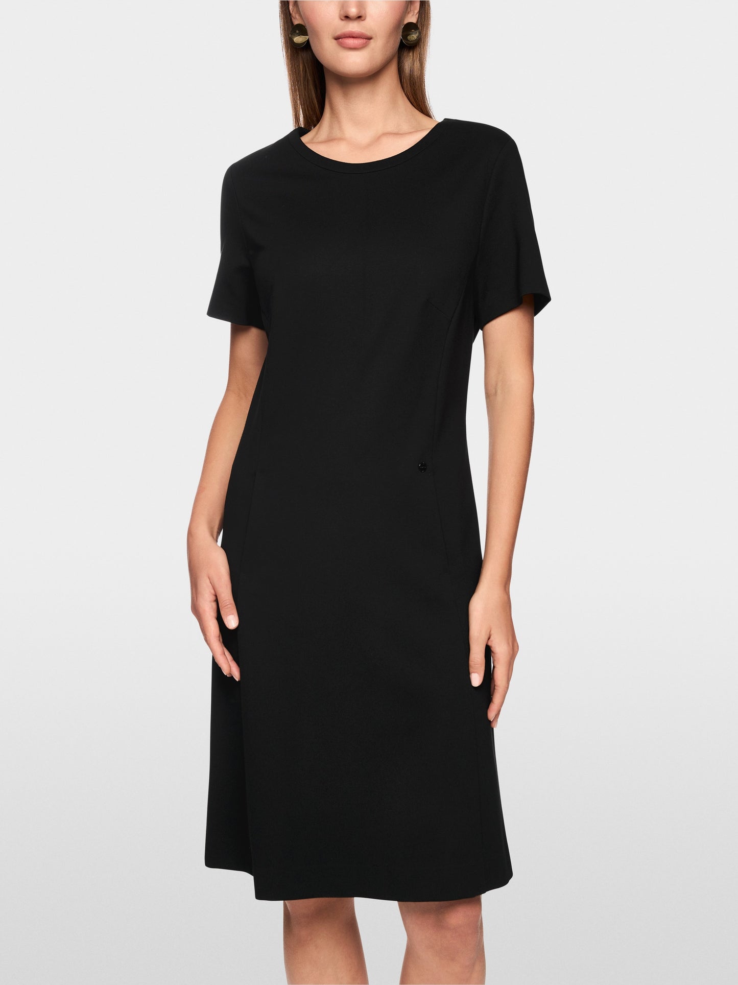 Marc Cain Navy Short Sleeve Shift Dress