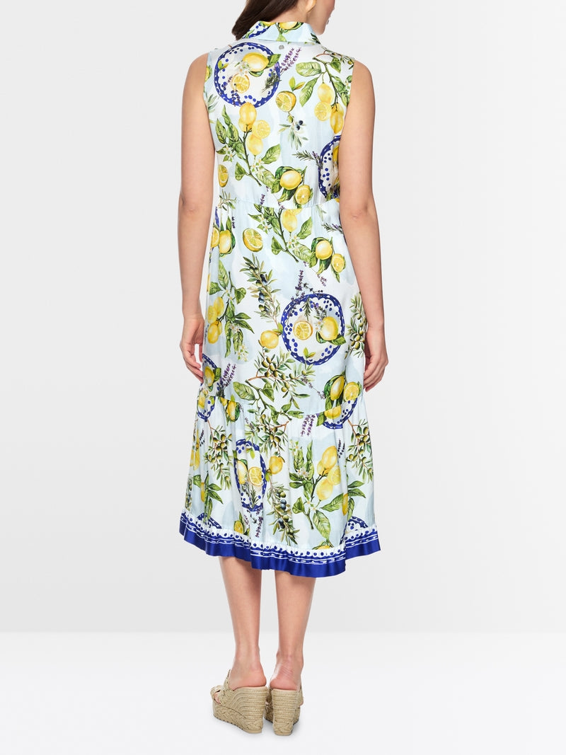 Marc Cain Lemon And Olive Print Dress