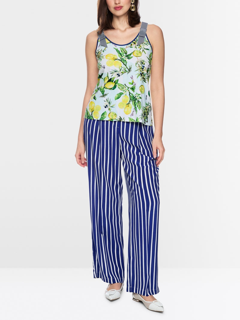 Marccain Stretch cotton top with lemon print  Item no.: AA 61.05 J10 col. 100