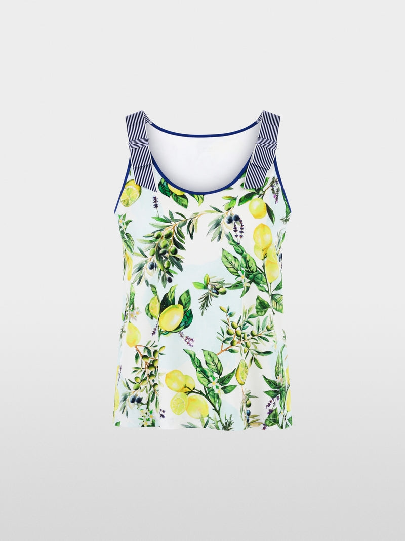 Marccain Stretch cotton top with lemon print  Item no.: AA 61.05 J10 col. 100
