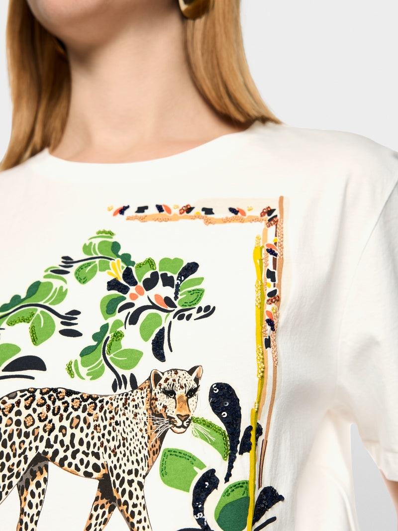 Marc Cain Leopard Motif T-shirt