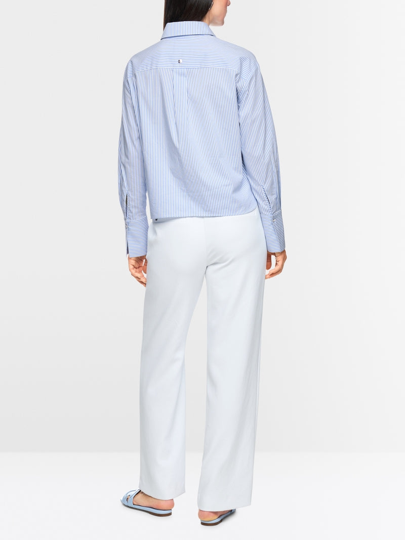 Marc Cain Striped Blouse with Floral Detail