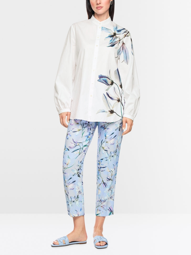 Marc Cain Long Blouse with Lily Print