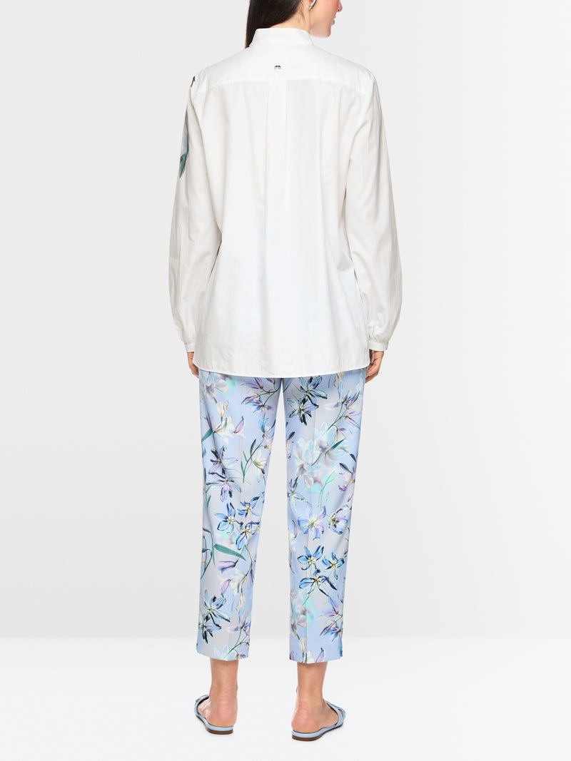 Marc Cain Long Blouse with Lily Print