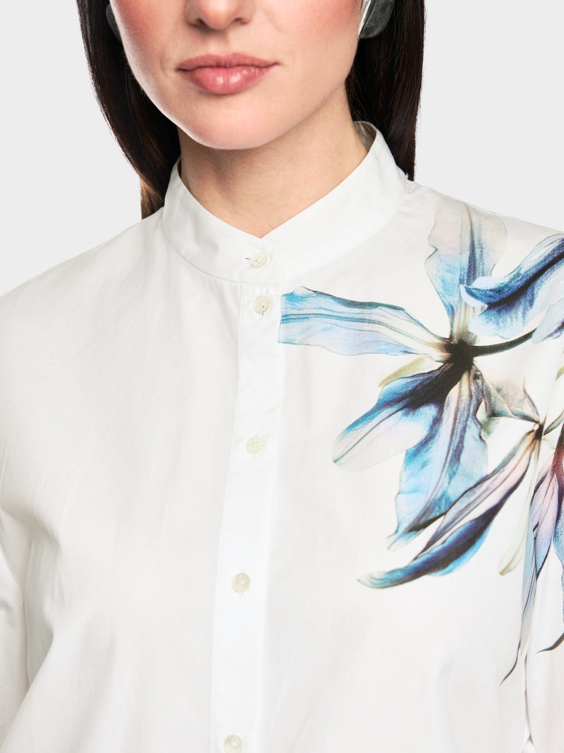 Marc Cain Long Blouse with Lily Print