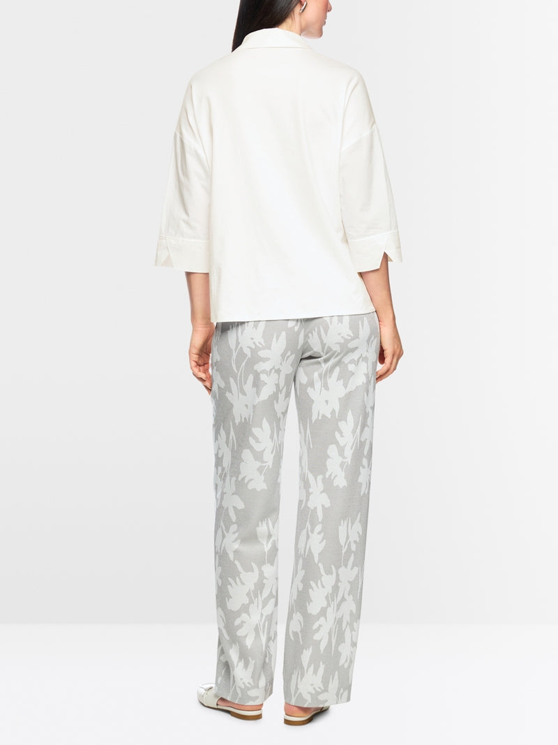 Marc Cain White Blouse with Embroidery