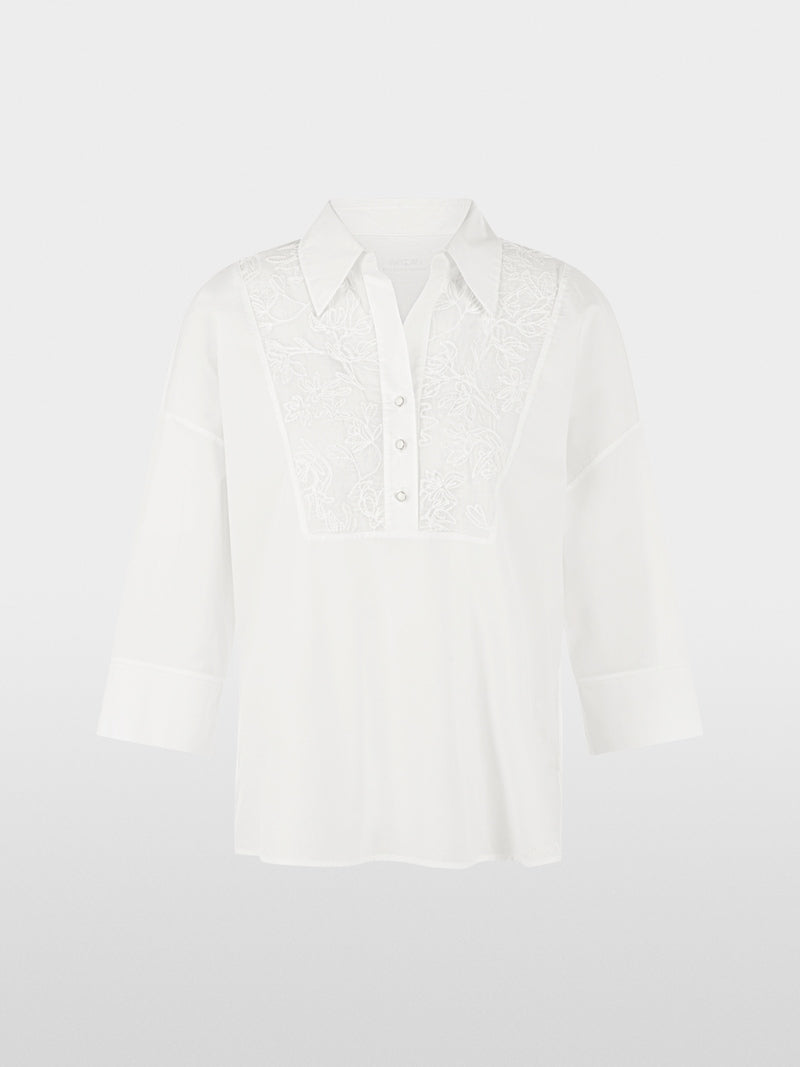 Marc Cain White Blouse with Embroidery