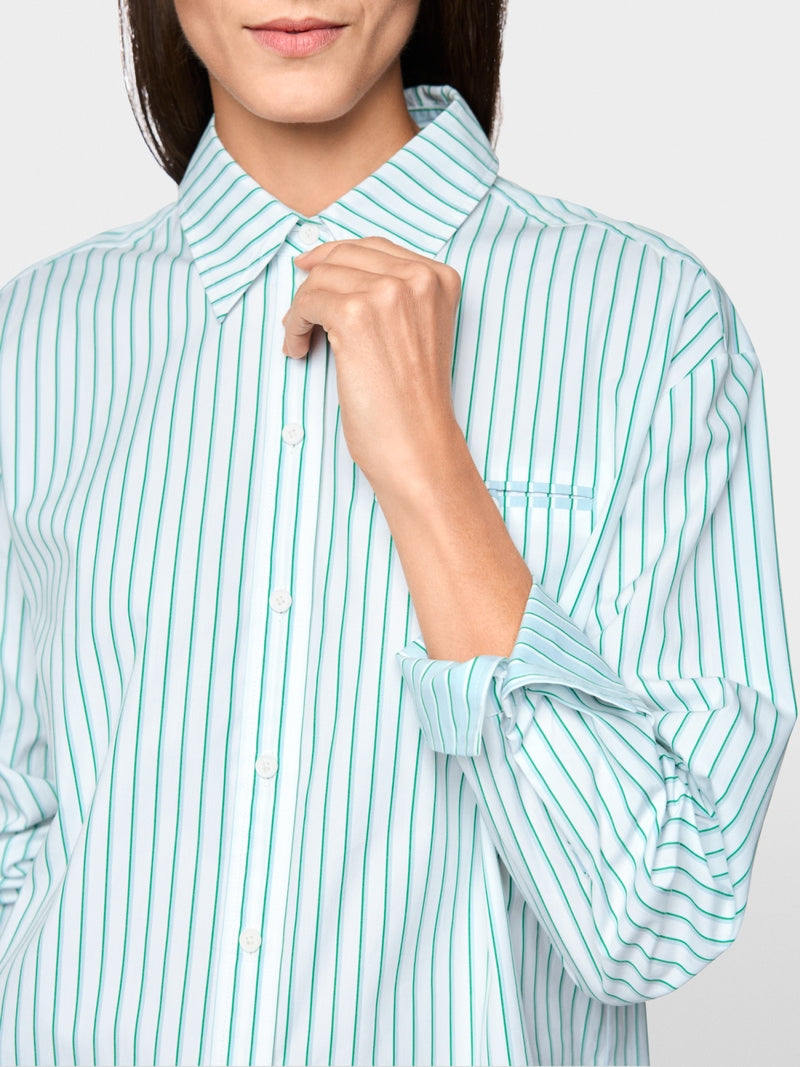 Marc Cain Striped Cotton Shirt Blouse
