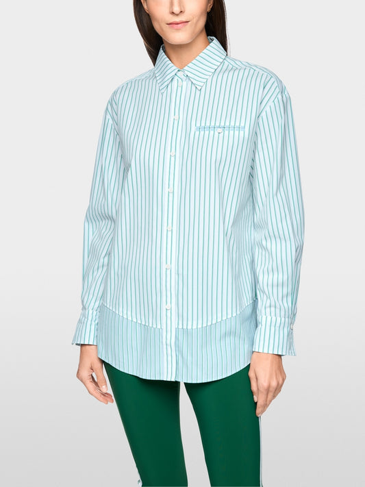 Marc Cain Striped Cotton Shirt Blouse