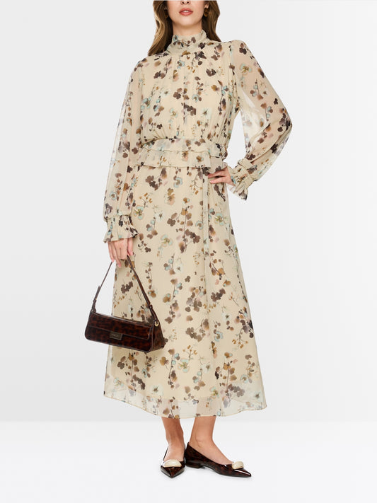Marc Cain Floral Dress with Flounces