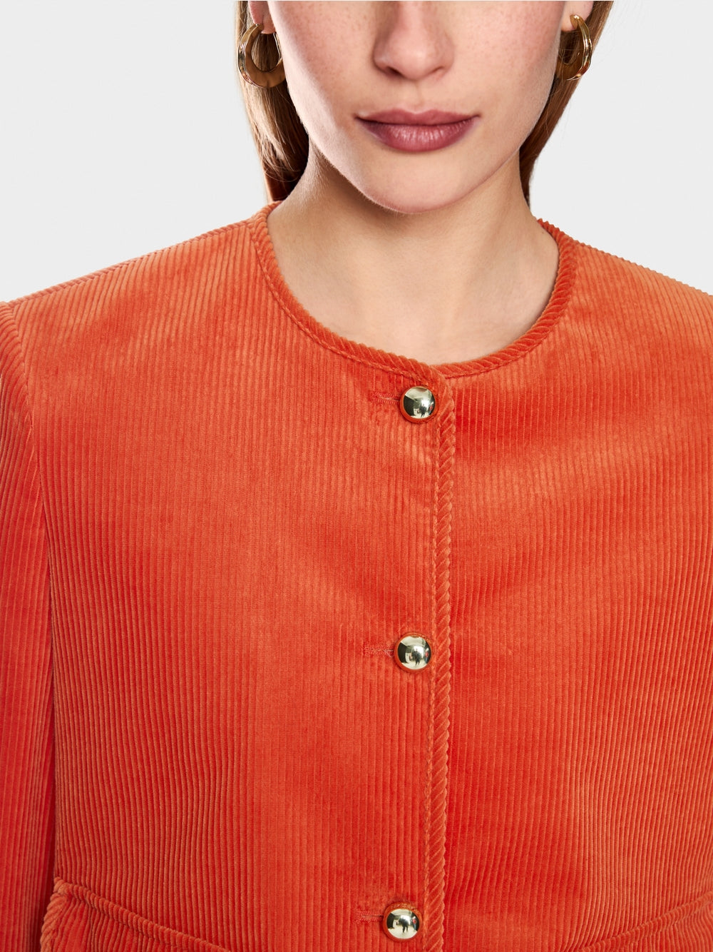 Marc Cain Orange Corduroy Short Jacket  BC 31.19 W02 484