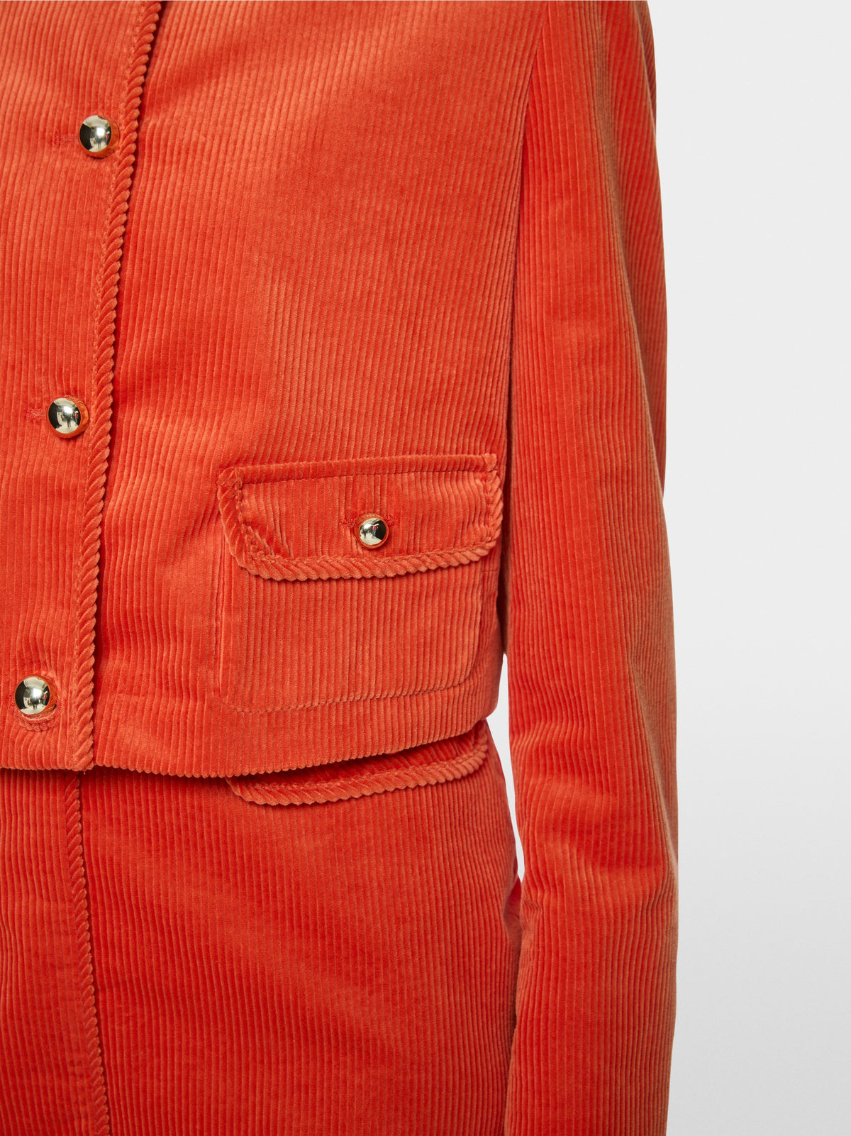 Marc Cain Orange Corduroy Short Jacket  BC 31.19 W02 484