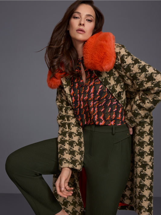 Marc Cain Abstract houndstooth blouse BC 51.36 W20 col. 484