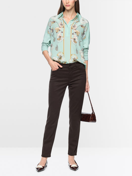 Marc Cain Silea Chocolate trousers   BP 81.01 W04 Col. 698
