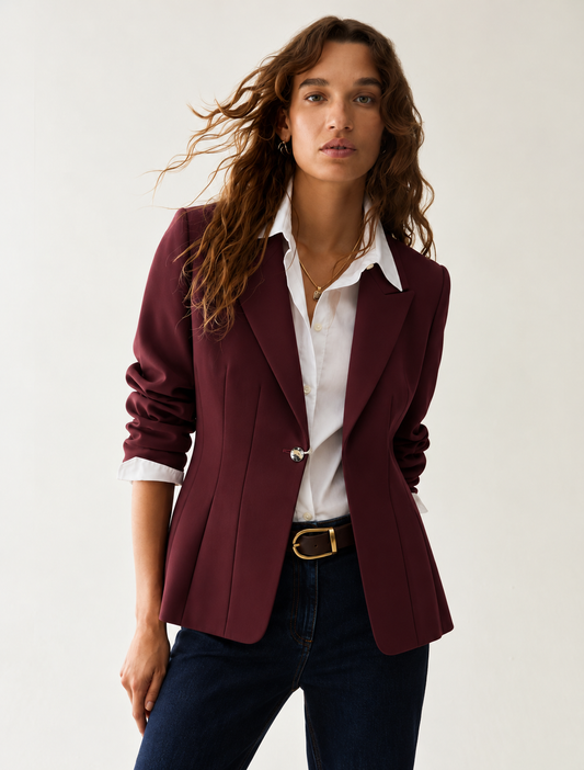 PennyBlack Technical Blazer - Burgandy