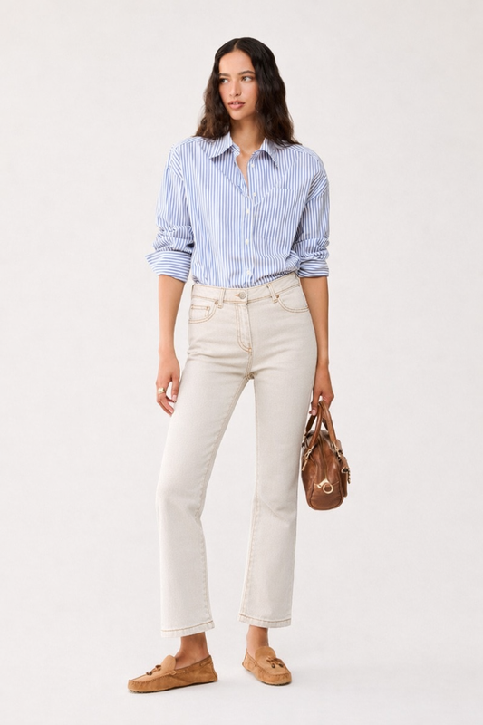 PennyBlack Cream Mini-flared jeans