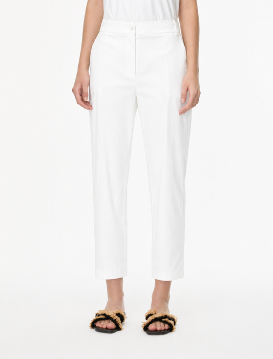 iBlues White Semi Fitted Trousers