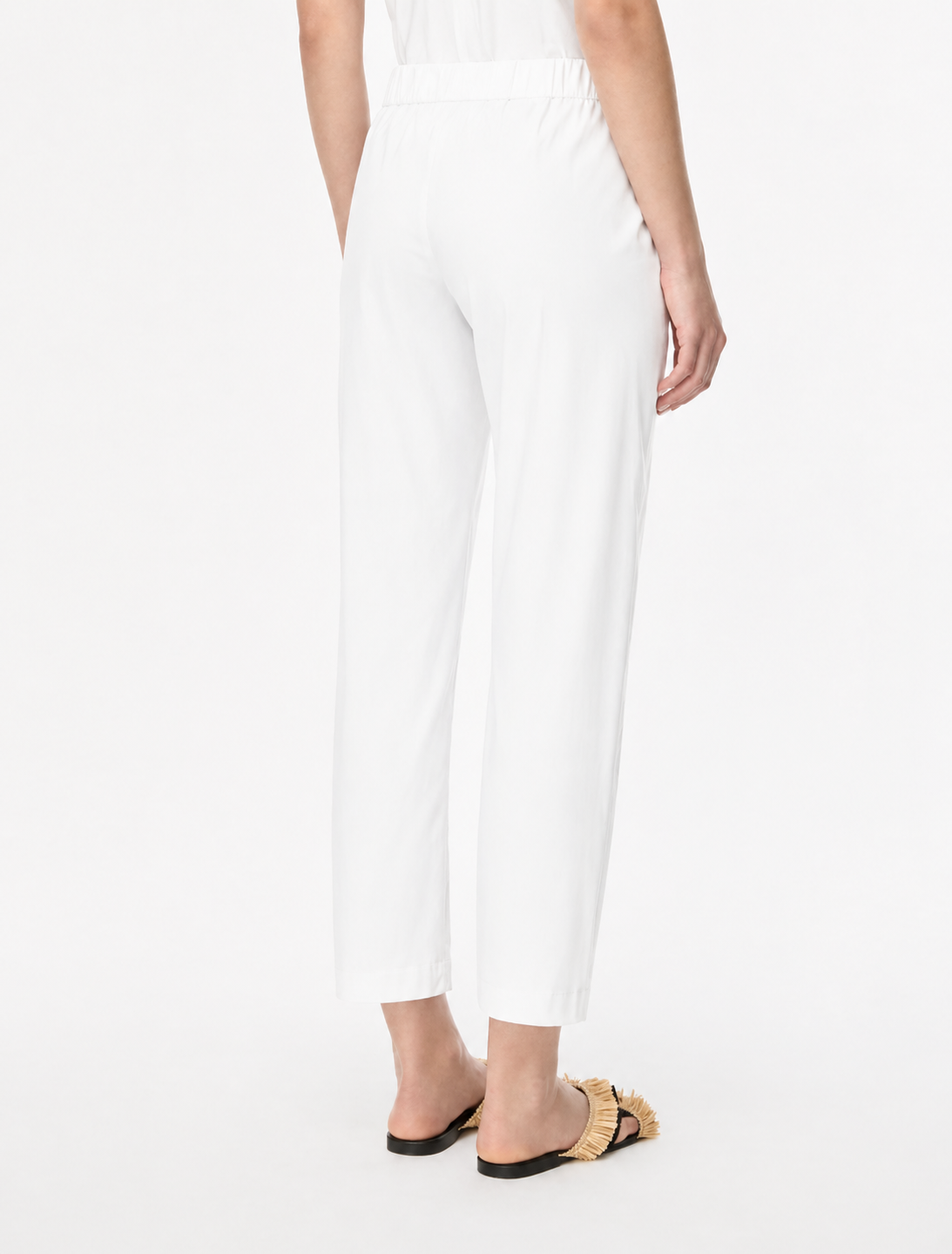 iBlues White Semi Fitted Trousers