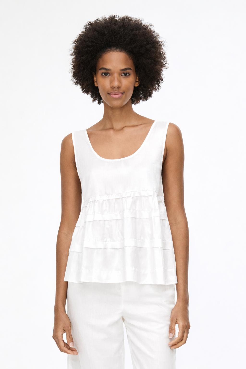 iBlues White Silk-Blend Top