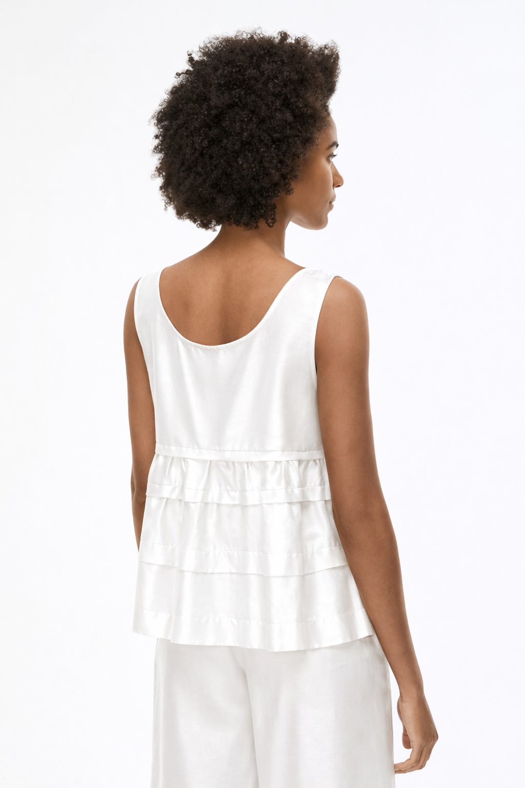 iBlues White Silk-Blend Top