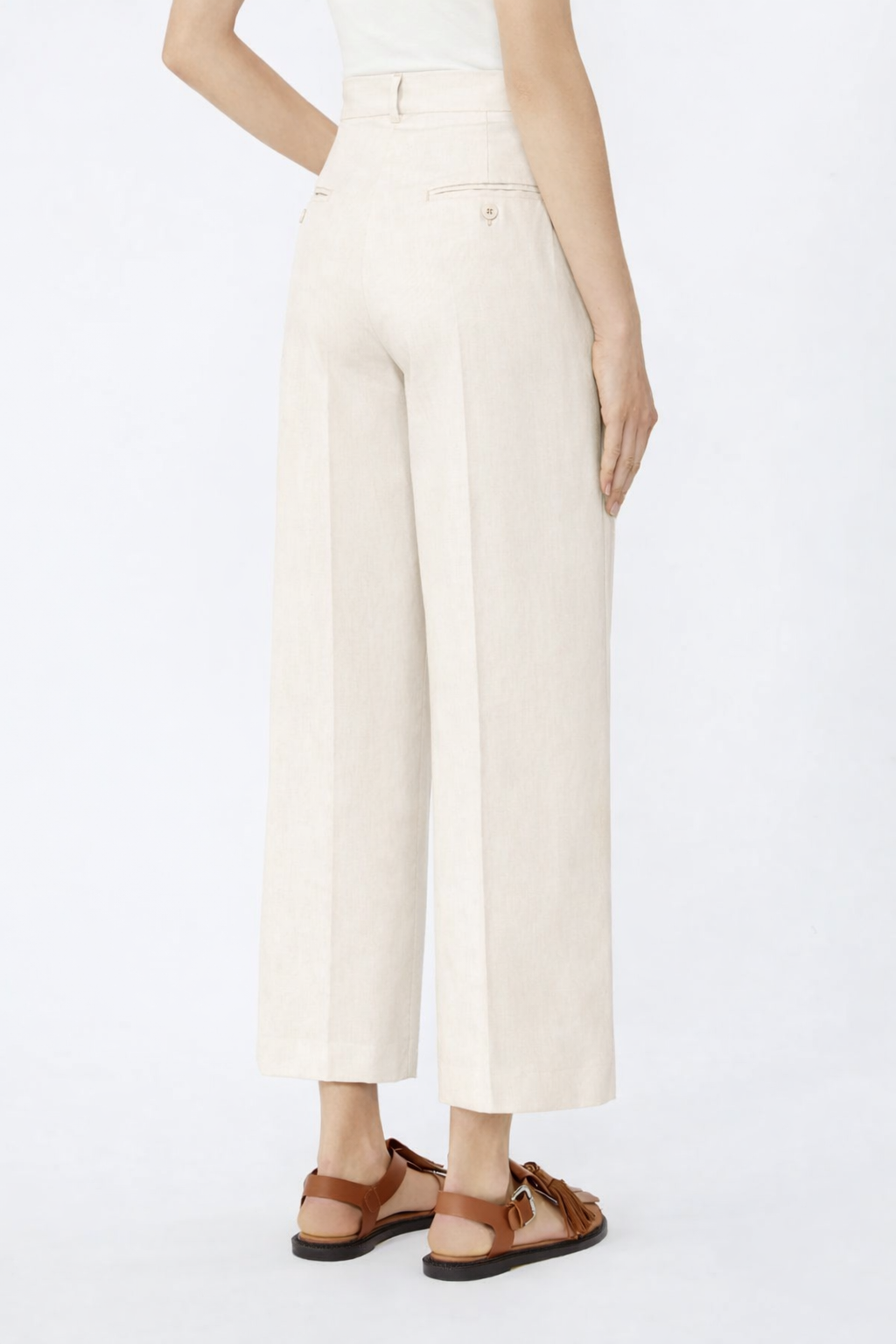 Weekend MaxMara Cotton and Linen Canvas Trousers