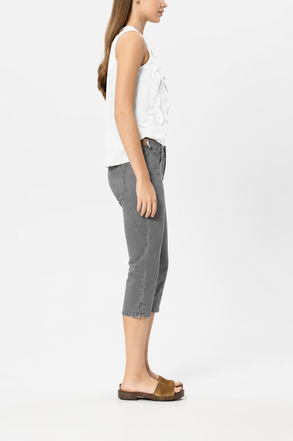 Luisa Cerano Grey Cropped Jeans