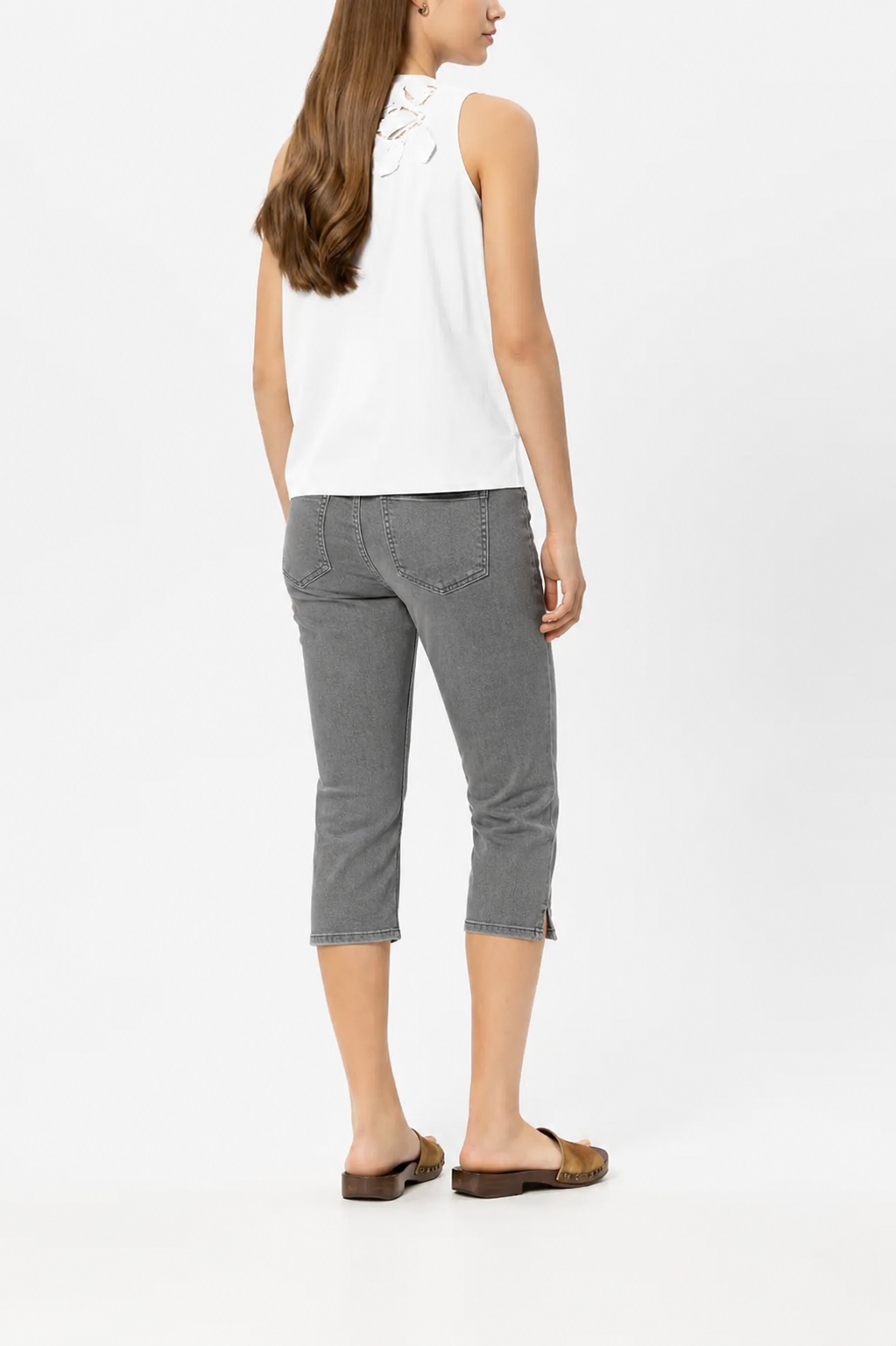 Luisa Cerano Grey Cropped Jeans