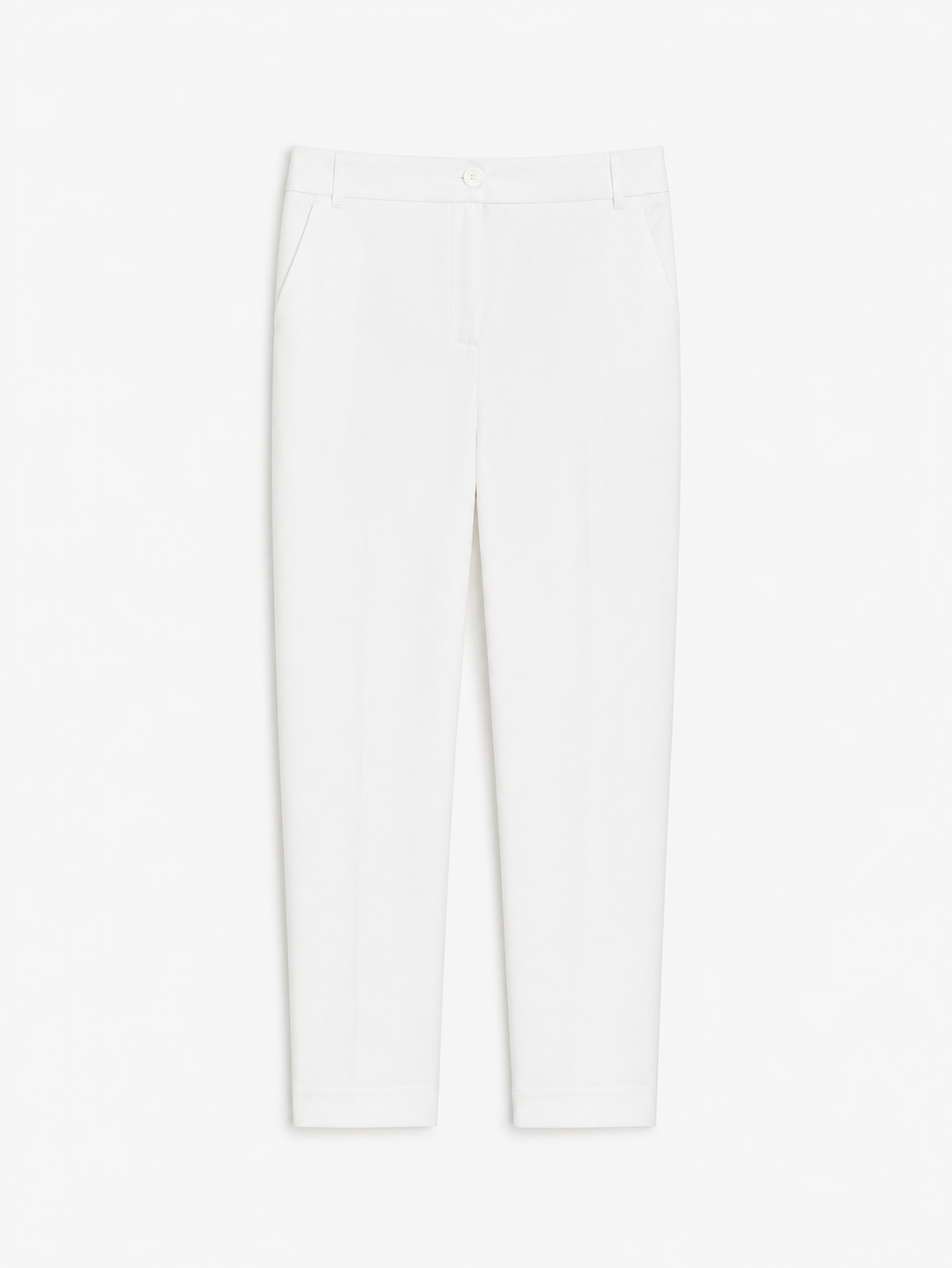 iBlues White Semi Fitted Trousers