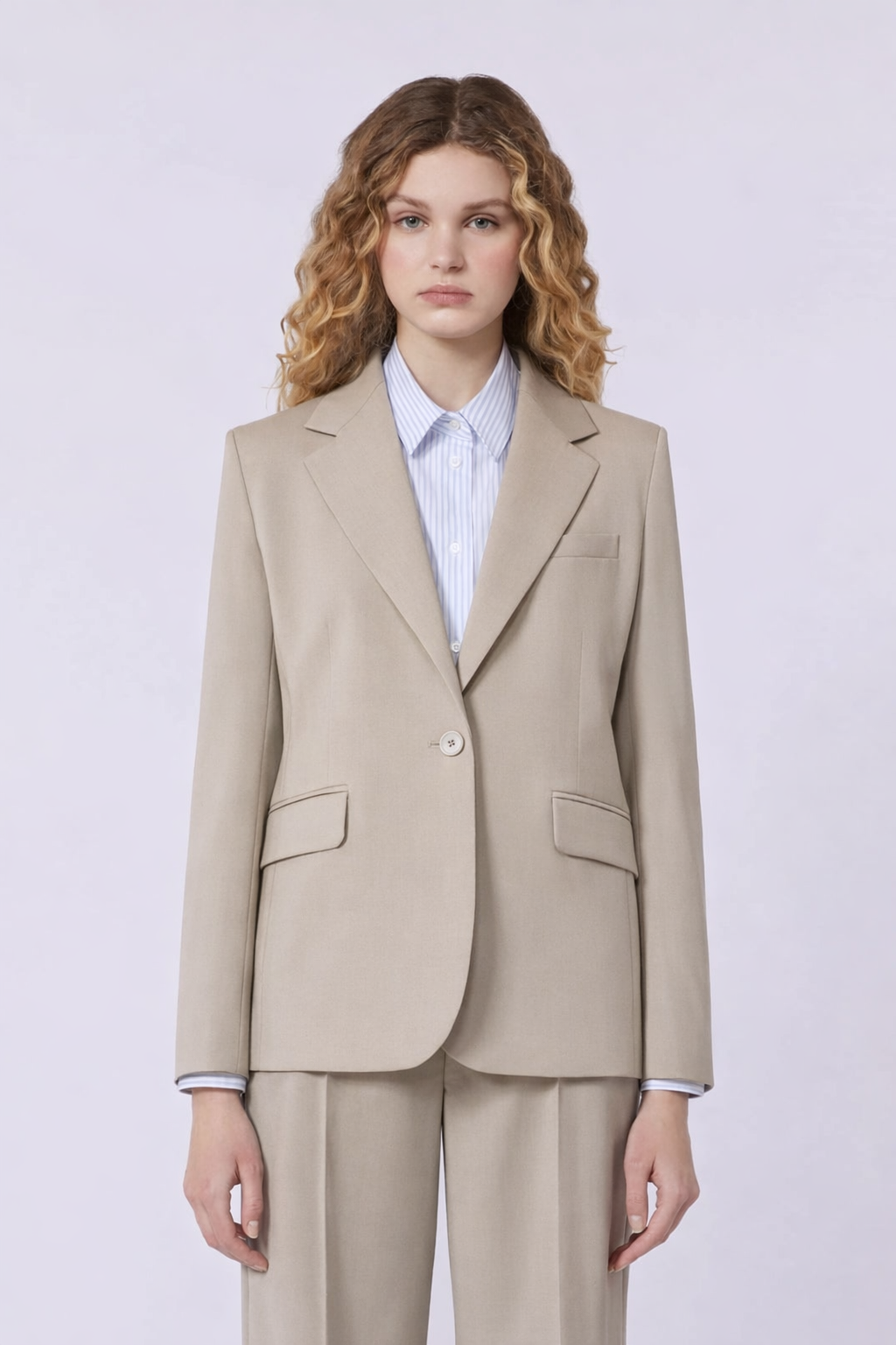 Weekend MaxMara Stretch Wool Blazer  Dark Cream  WKDLAMINE