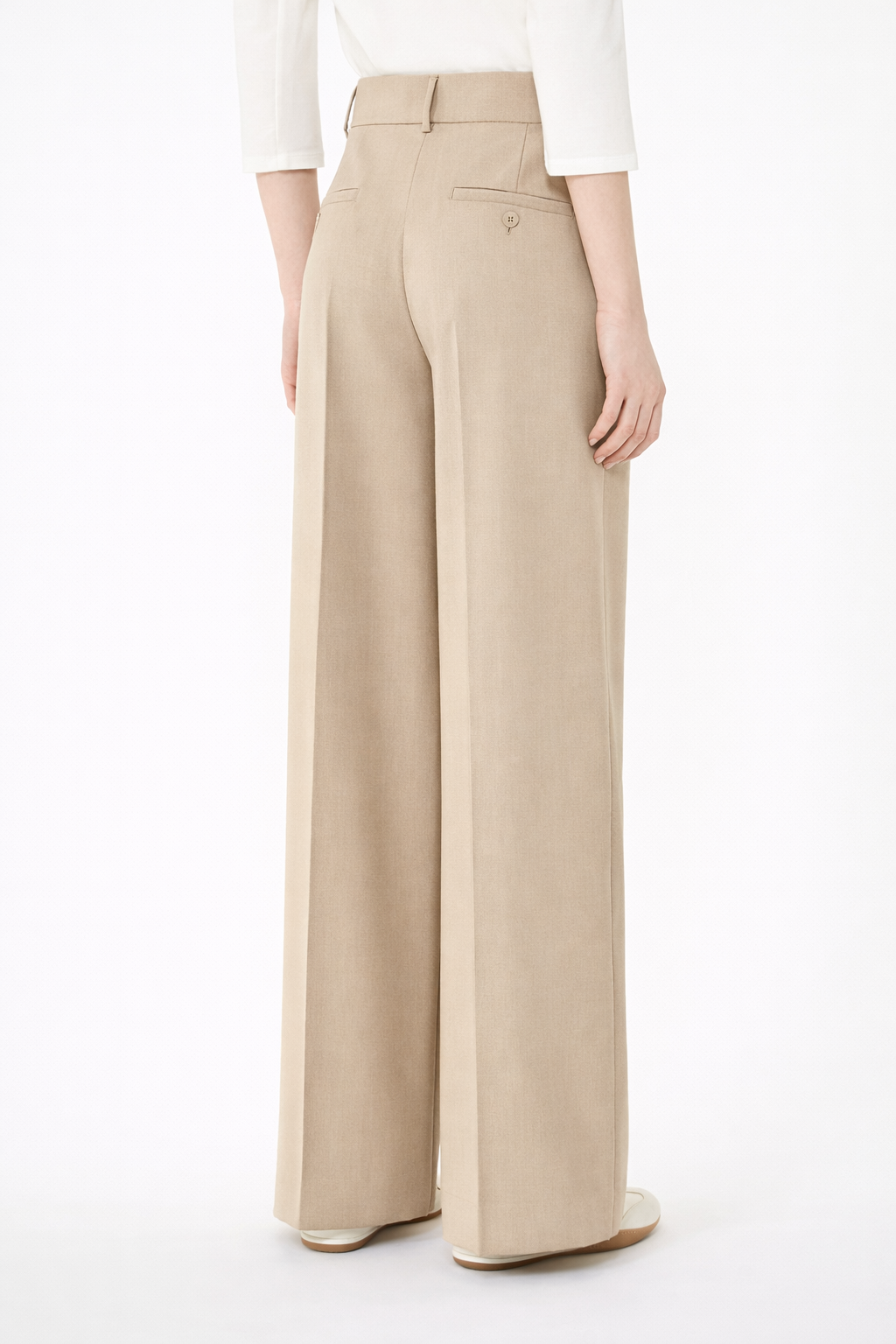 Weekend MaxMara Woollen Cloth Palazzo Trousers   WKDVISIVO