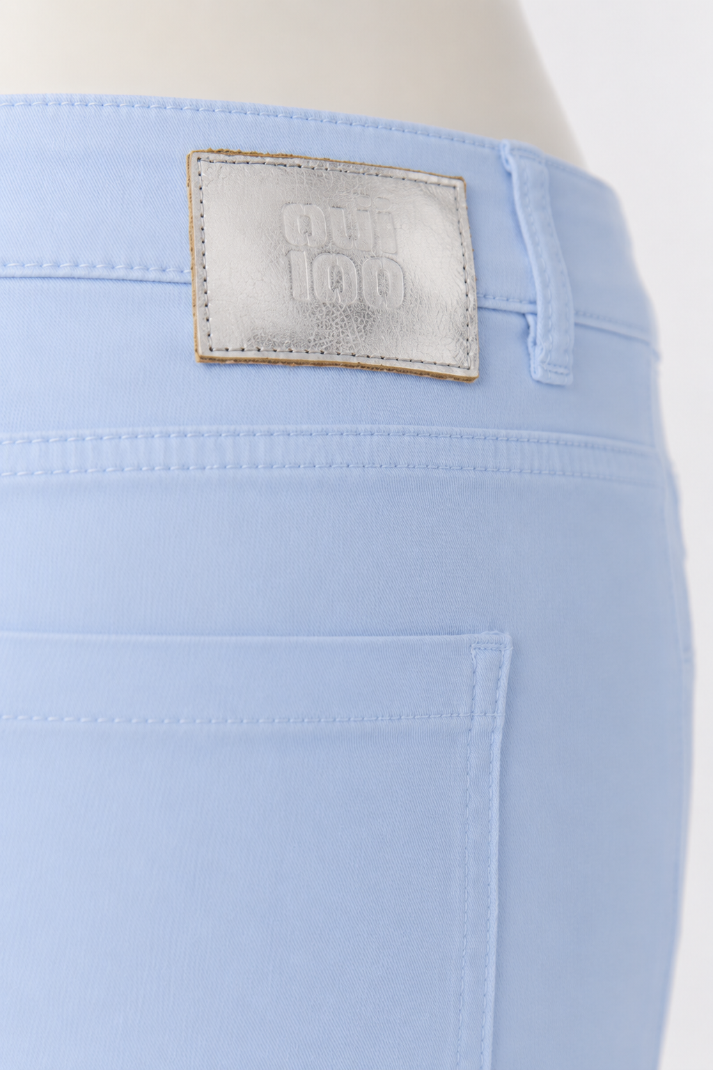 Oui Pale Blue Capri Trousers