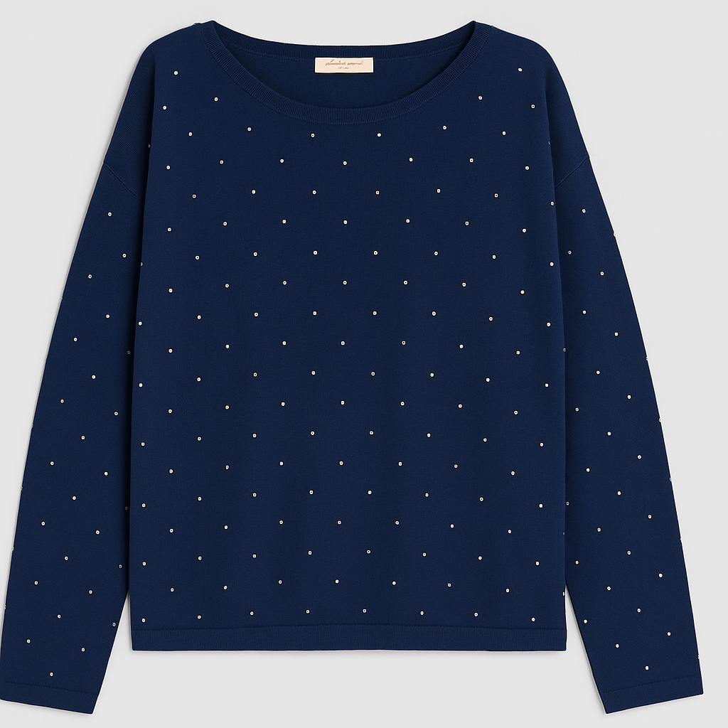 Pennyblack Jumper   Navy with micro stud detail   Acinoso