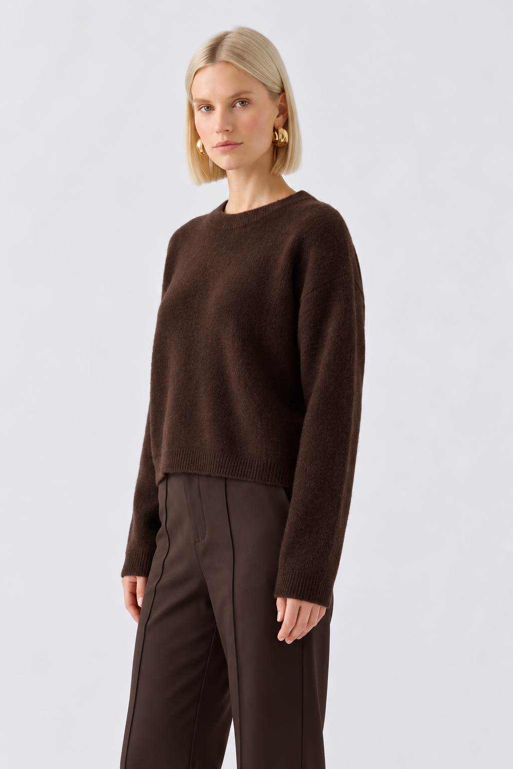 Oui Pullover  97976  col Chocolate Torte  8936