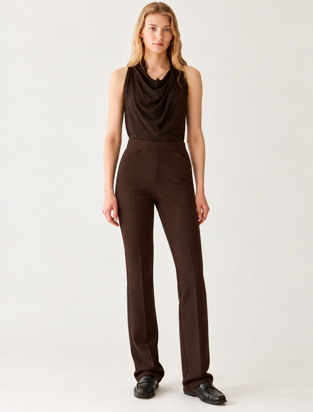 Pennyblack Technical Fabric Trousers Chocolate