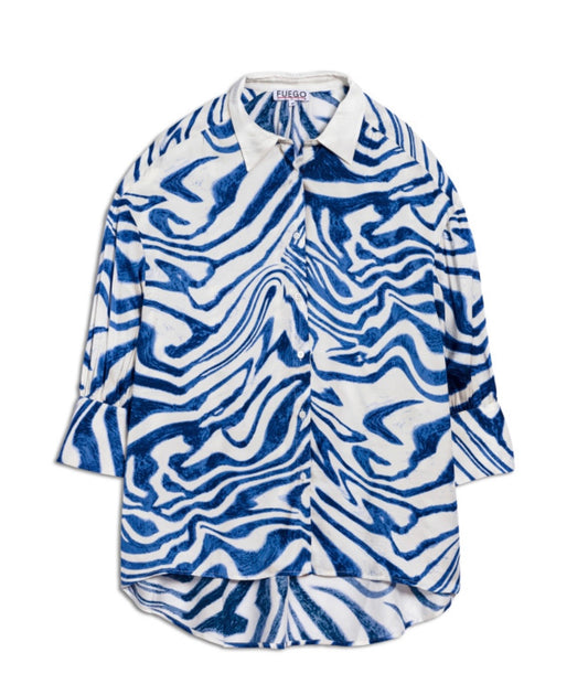 Fuego Abstract Zebra Print Shirt