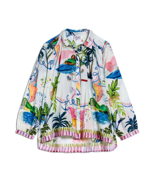 Fuego Riviera Doodle Shirt