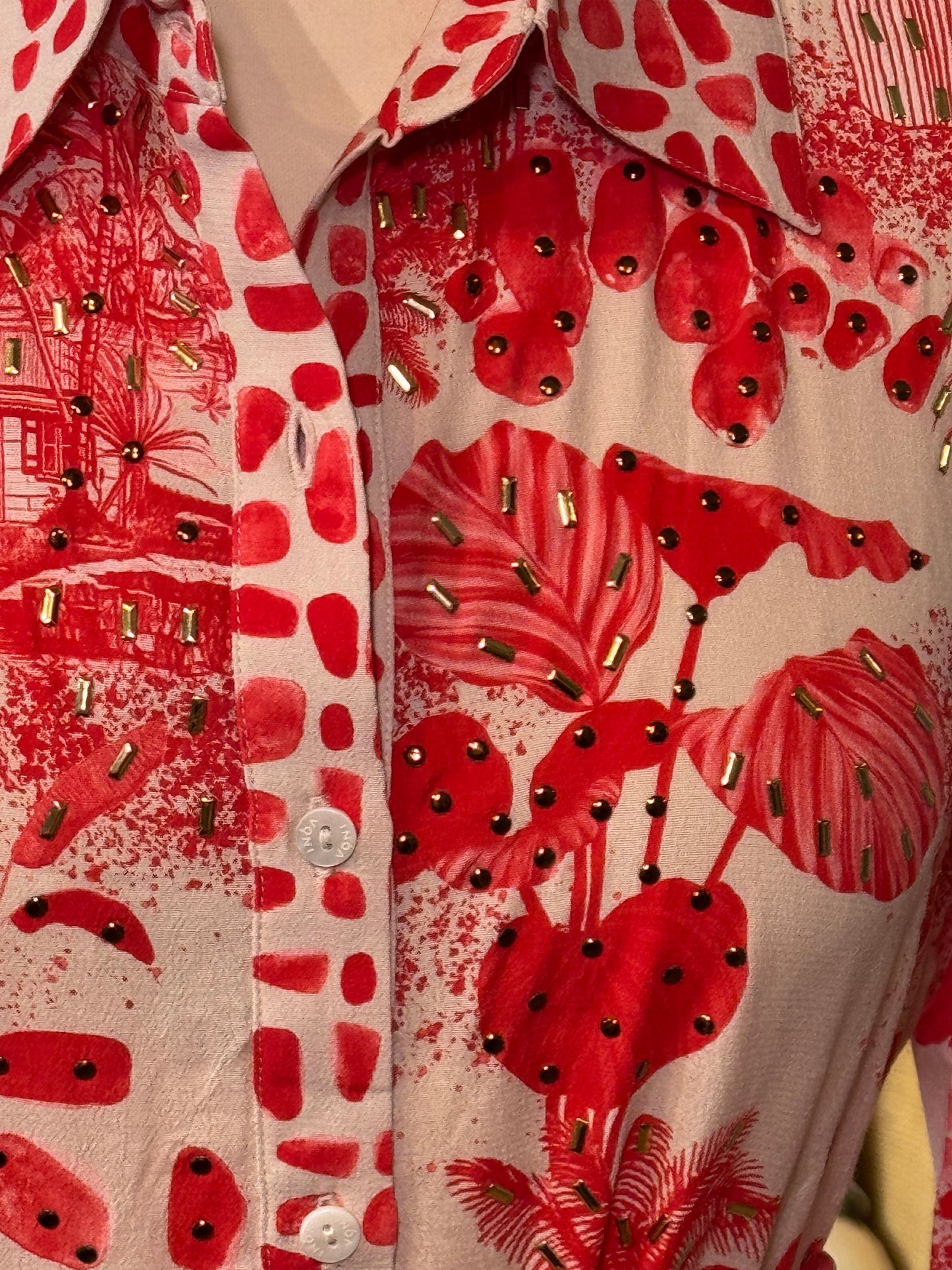 Inoa Perorian Dress   Vermelho