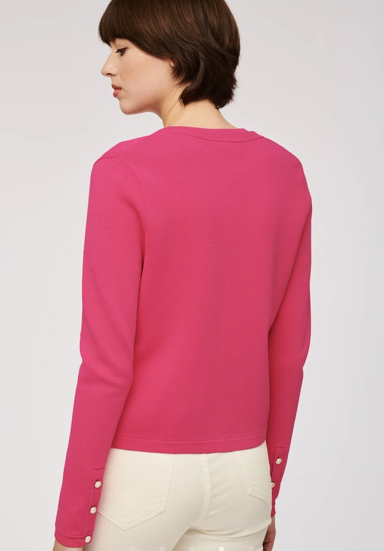 Weill Fuchsia Beaded Cardigan